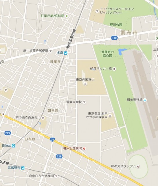 東京外国語大学　地図